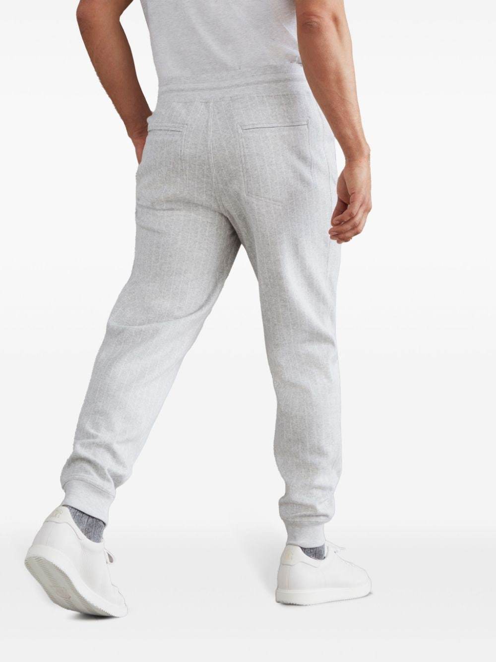 Brunello Cucinelli Striped Track Pants In White
