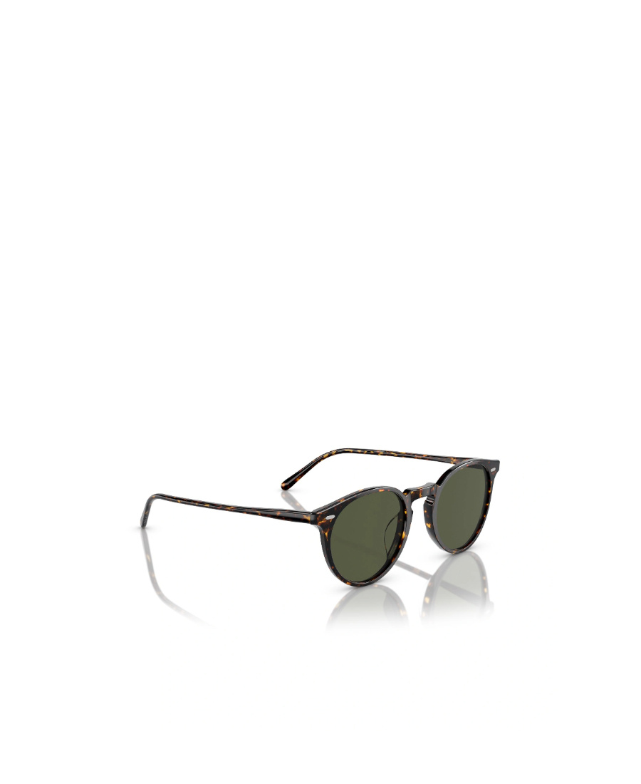 Oliver Peoples Round Frame Sunglasses In Green