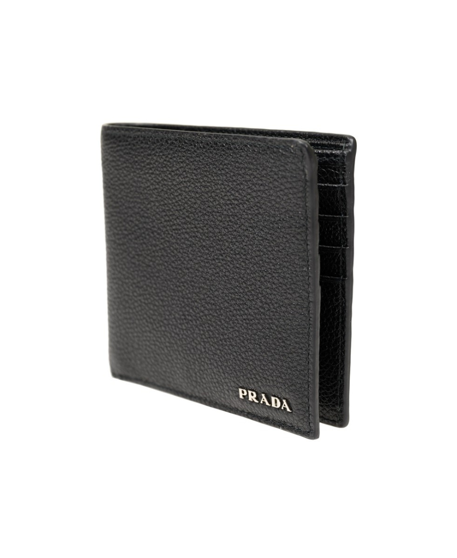 Prada Saffiano Leather Wallet In Black