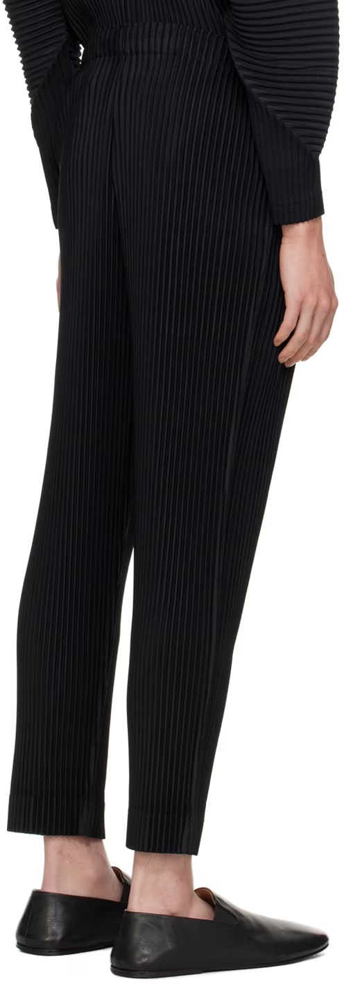 Shop Issey Miyake Mc January Pleated Trousers In Black