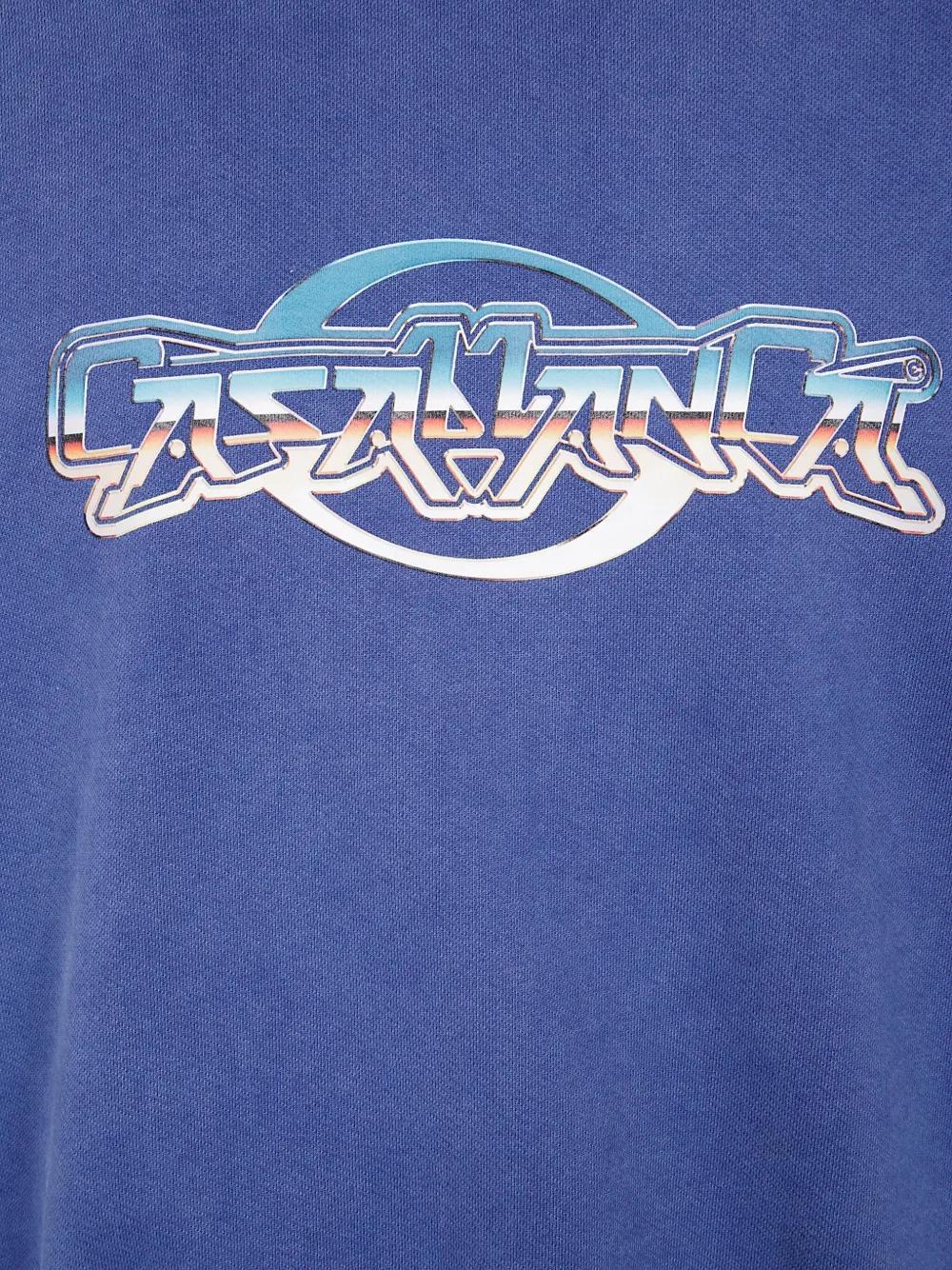 Casablanca Logo Crewneck Sweatshirt In Blue