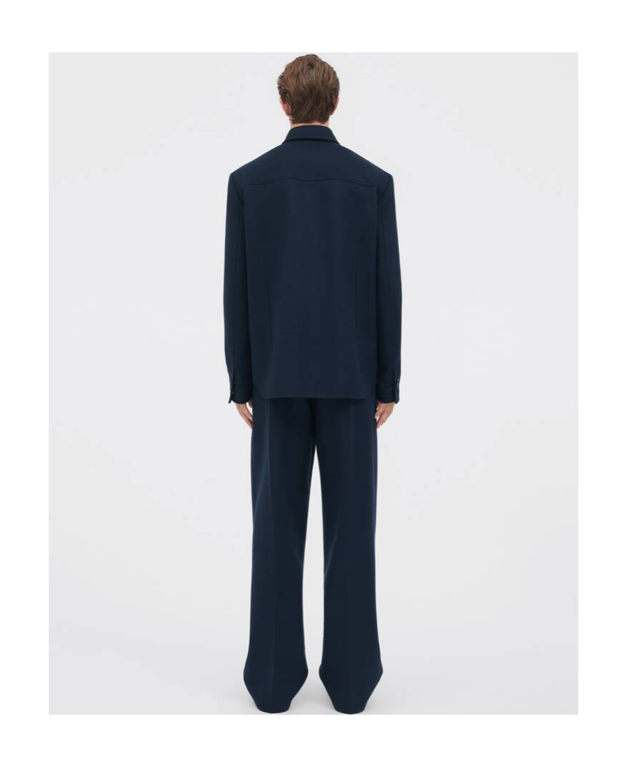 Bottega Veneta Wool Flannel Jacket In Black