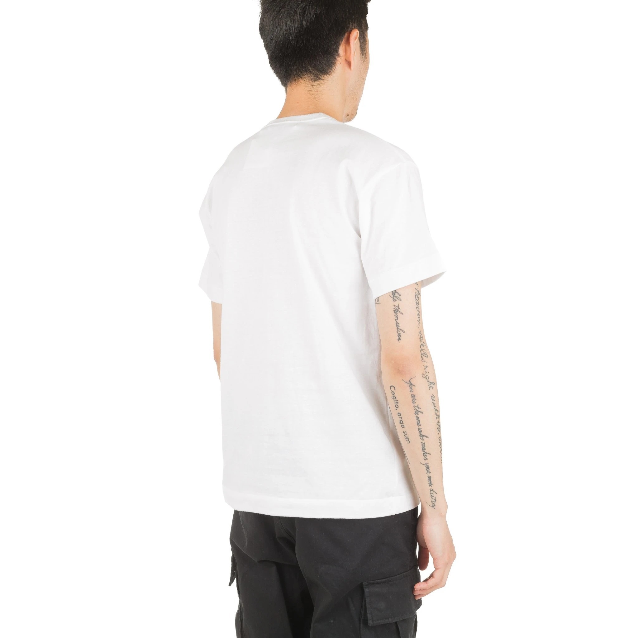 Comme Des Garçons Play Comme Des Garcons Play Heart Printed Crewneck T In White