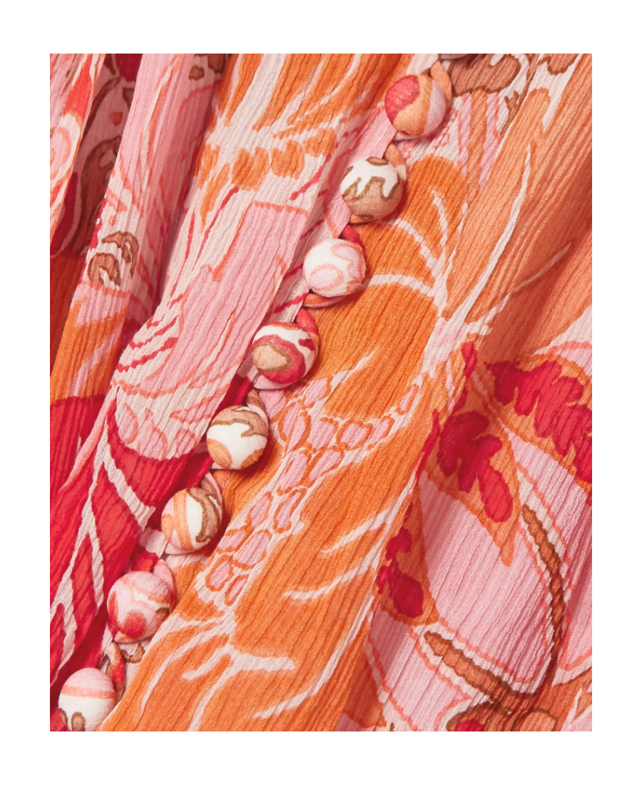 Zimmermann + Net Sustain Pattie Belted Floral-print Cotton And Silk-blend Crepon Maxi Dress In Pink