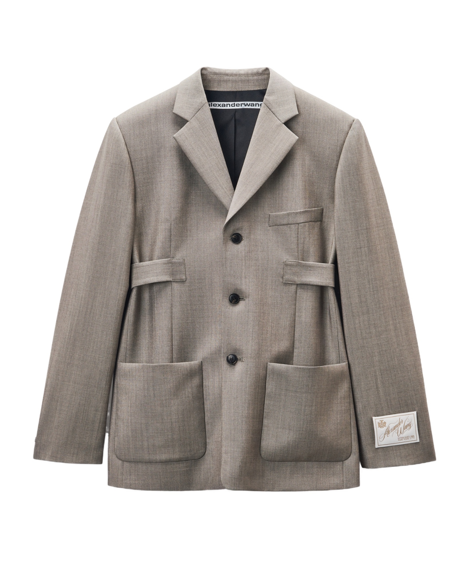 Alexander Wang Single-breasted Blazer In Gray