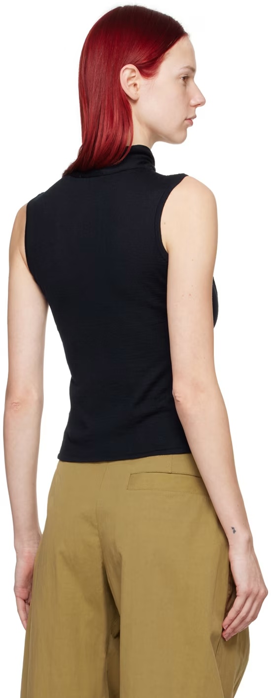 Lemaire Sleeveless Wool Knitted Cardigan In Black