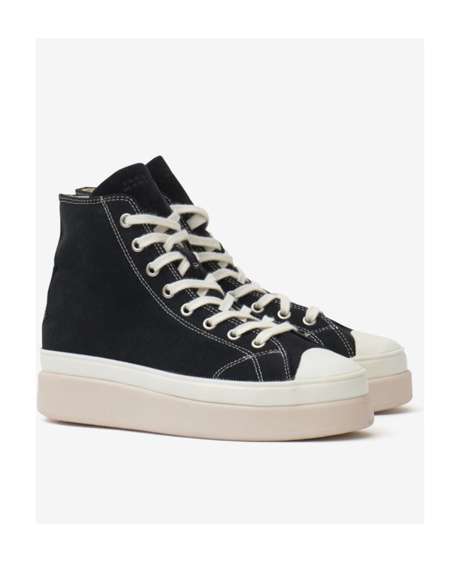 Isabel Marant Lace-up High-top Sneakers In Black
