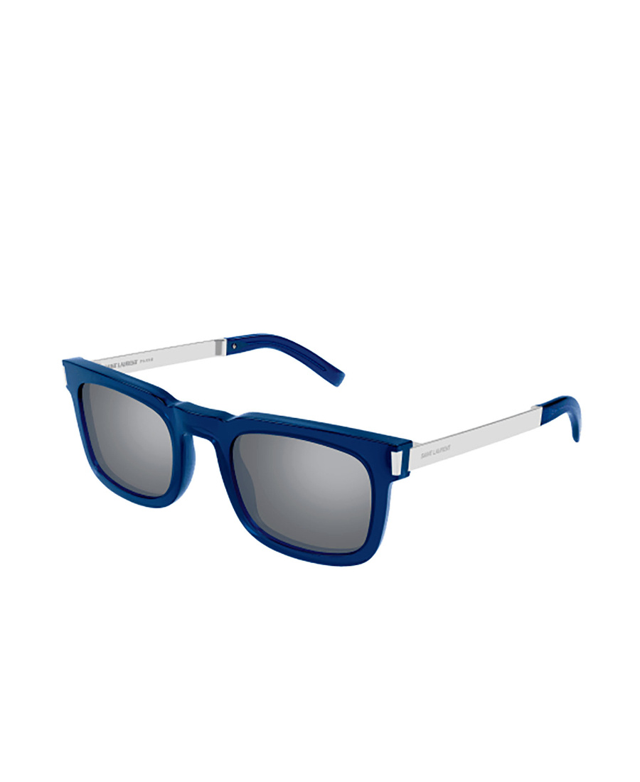 Saint Laurent Square Frame Sunglasses In Gray