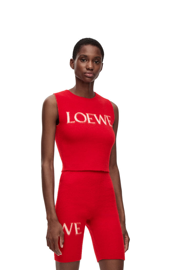 Loewe Tank Top In Wool In Red