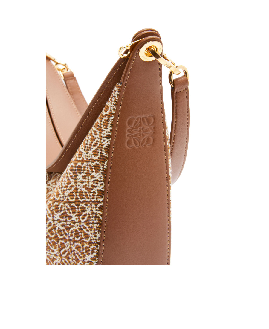 Loewe Luna Curved Shoulder Bag In Brown