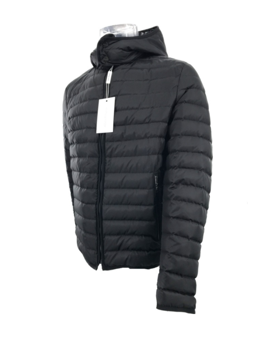 Ferragamo Quilted Hooded Cotton Suit In Black