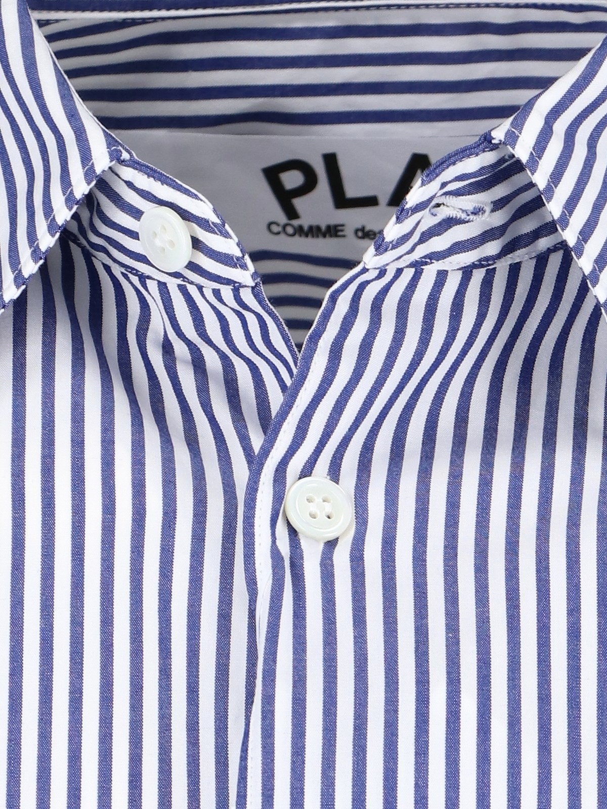 COMME DES GARÇONS PLAY LOGO STRIPE SHIRT