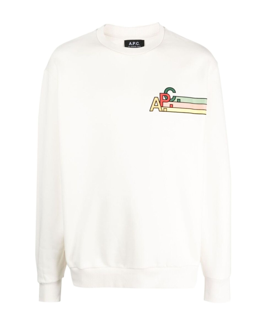 Apc Spring Cotton Sweatshirt In White