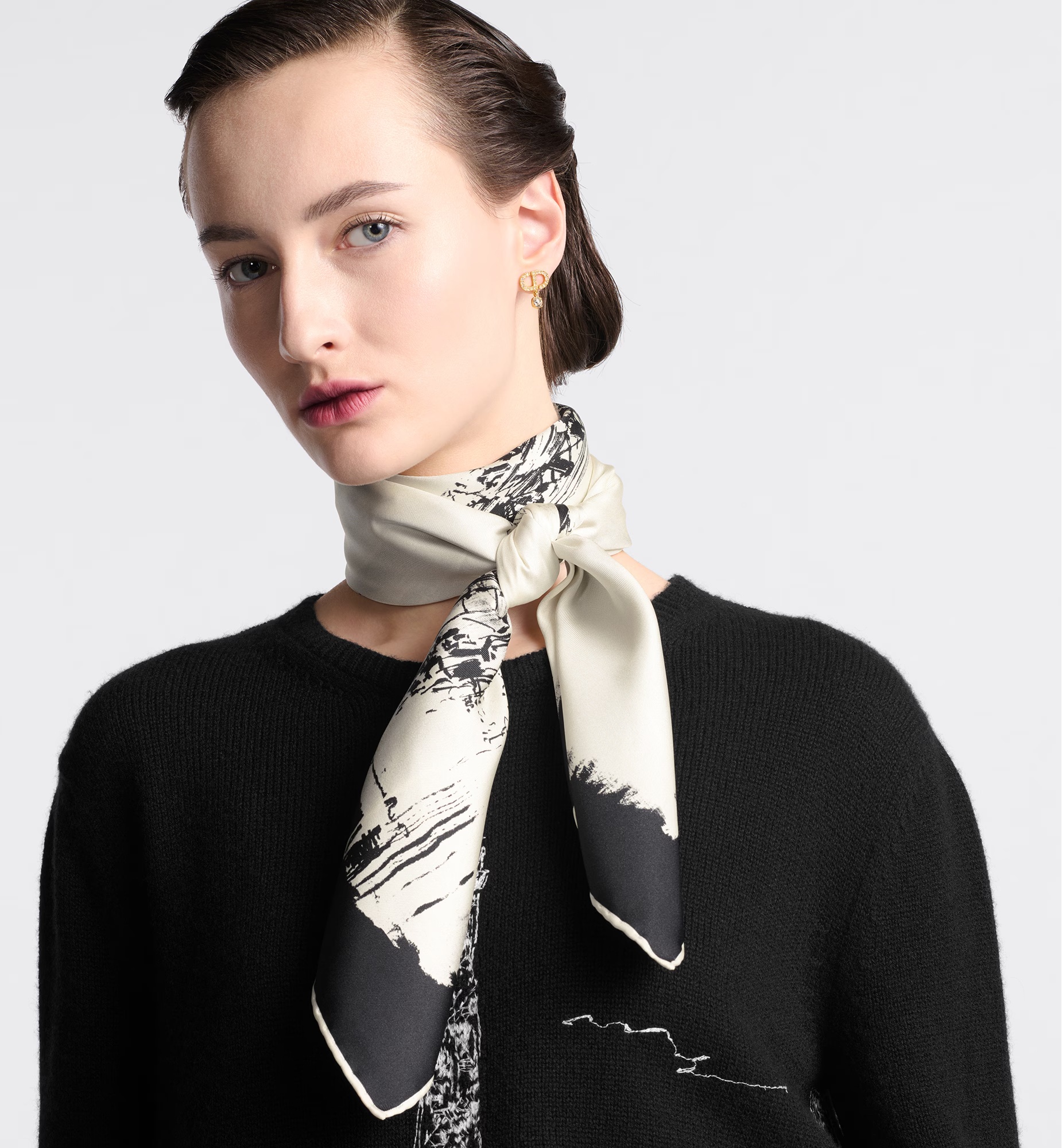 Dior Logo Square Scarf In Multicolor