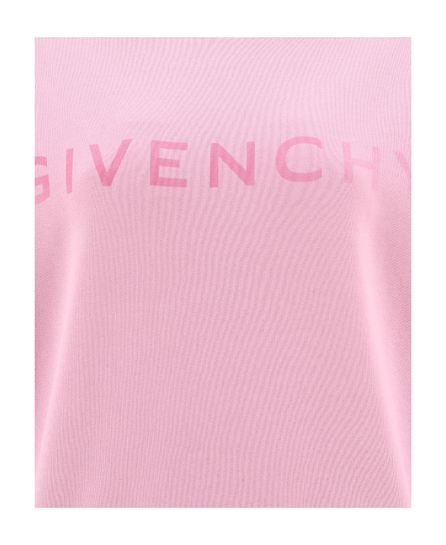 Givenchy Logo Round-necked Sweater In Pink