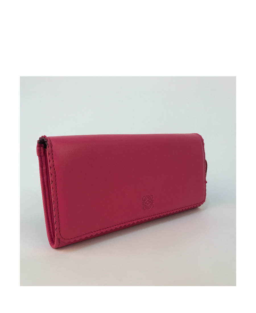 Loewe Zipper Wallet In Red