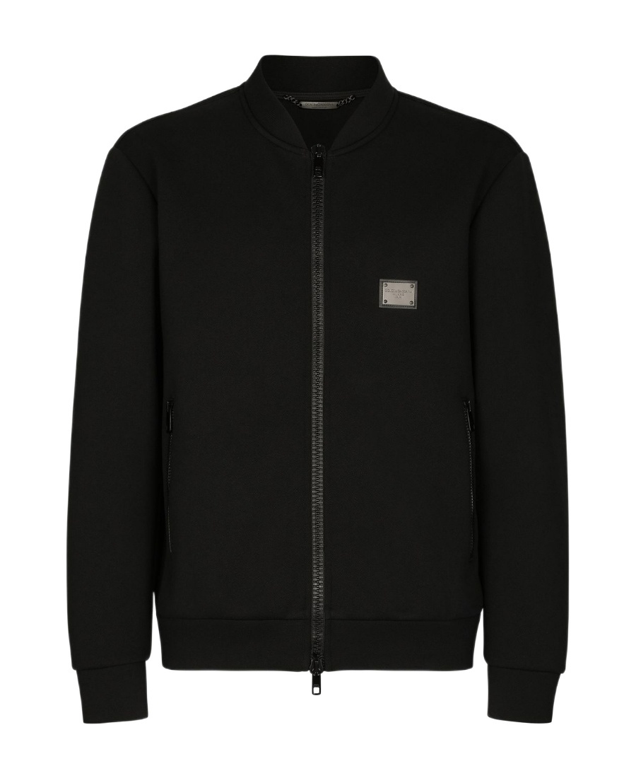 Dolce & Gabbana Nylon And Wool Jacket In Black