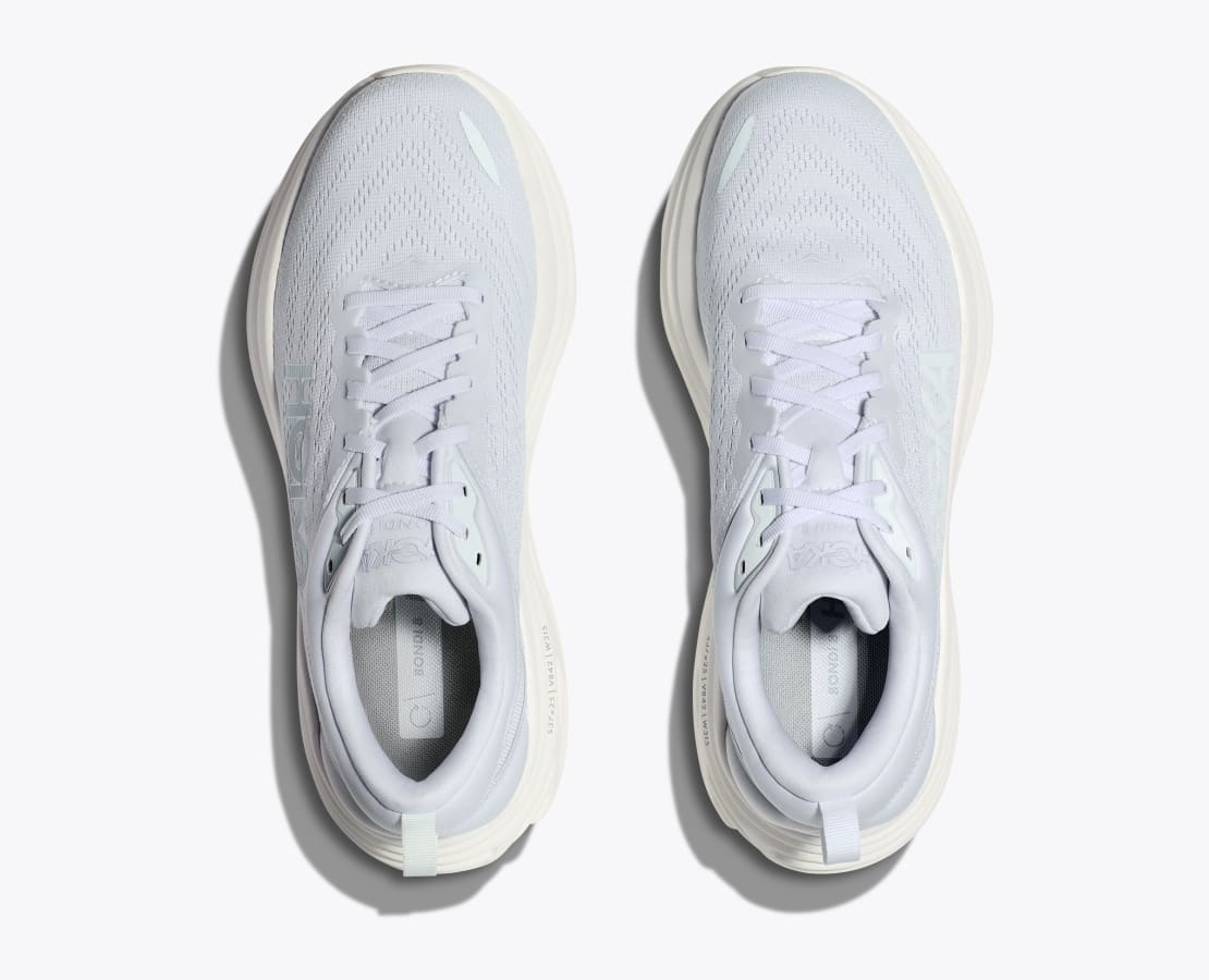 Hoka Mens Clifton 9 Low-top Woven Trainers Starlight Glow In White
