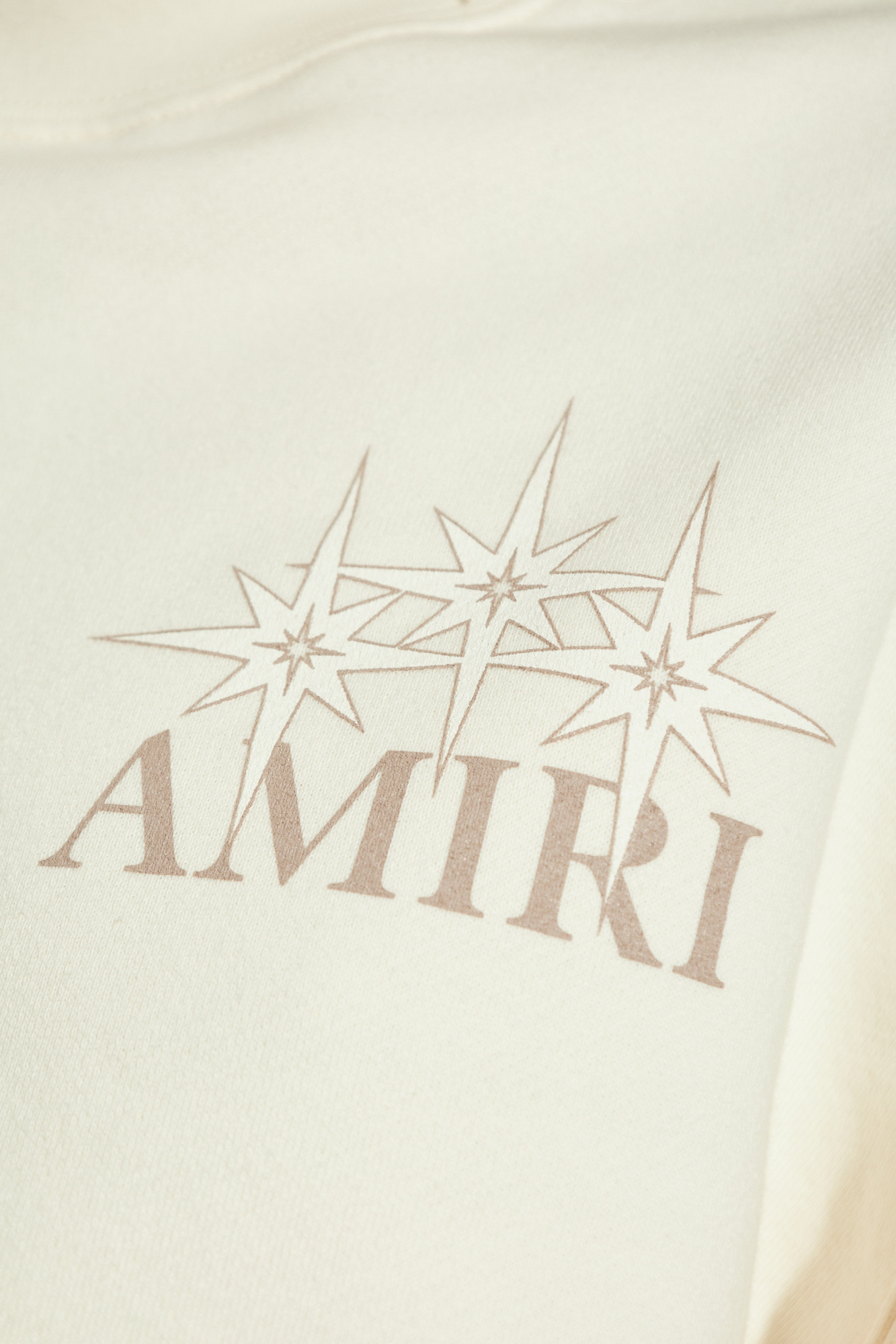 Amiri Starburst Crop Crewneck Sweatshirt In White