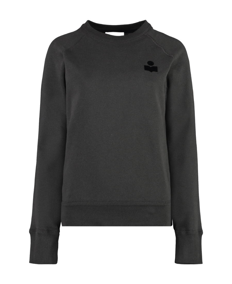 Isabel Marant Étoile Logo Patch Sweatshirt In Black