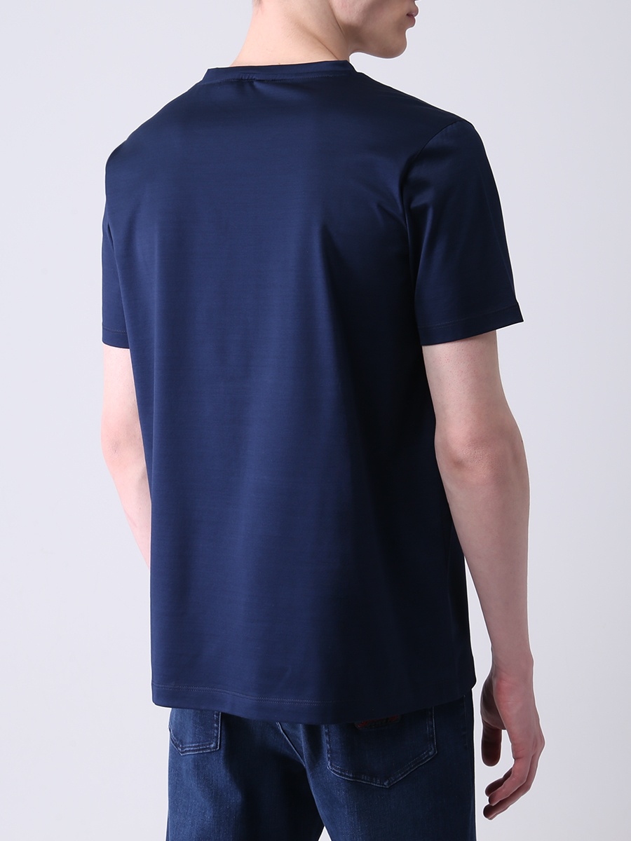 Paul & Shark V-collar Logo T-shirt In Blue