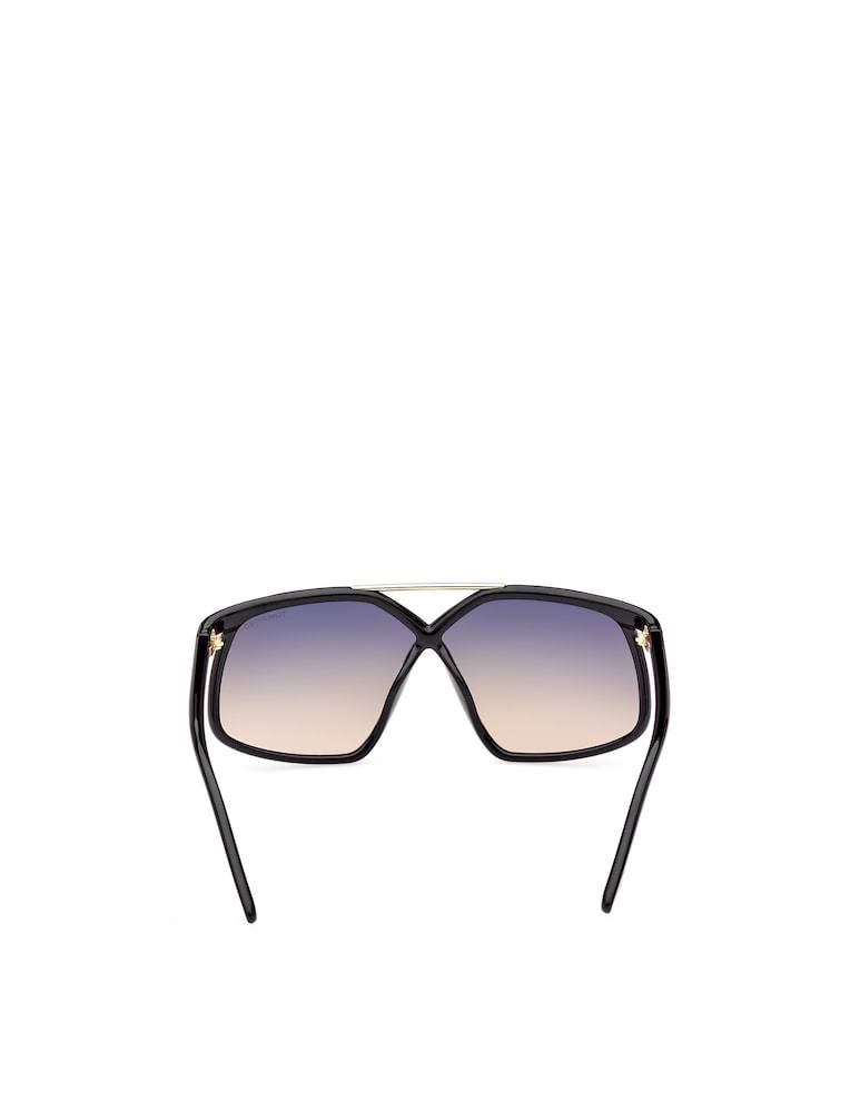 Tom Ford Meryl 64mm Gradient Polarized Oversize Square Sunglasses In Brown