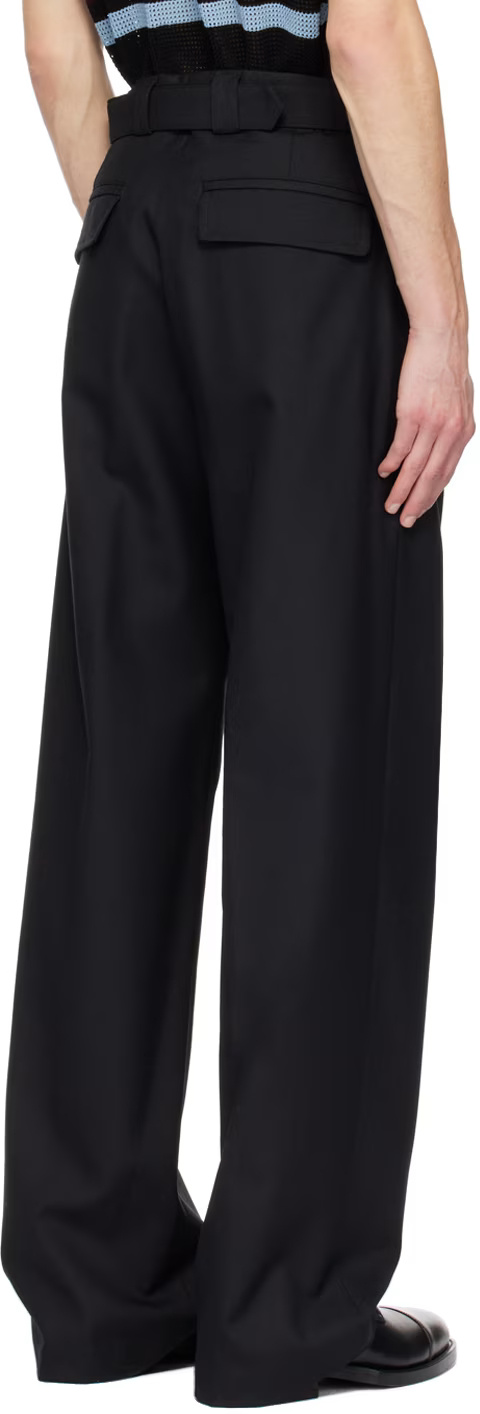 Dries Van Noten Belt-loop Casual Pants In Black