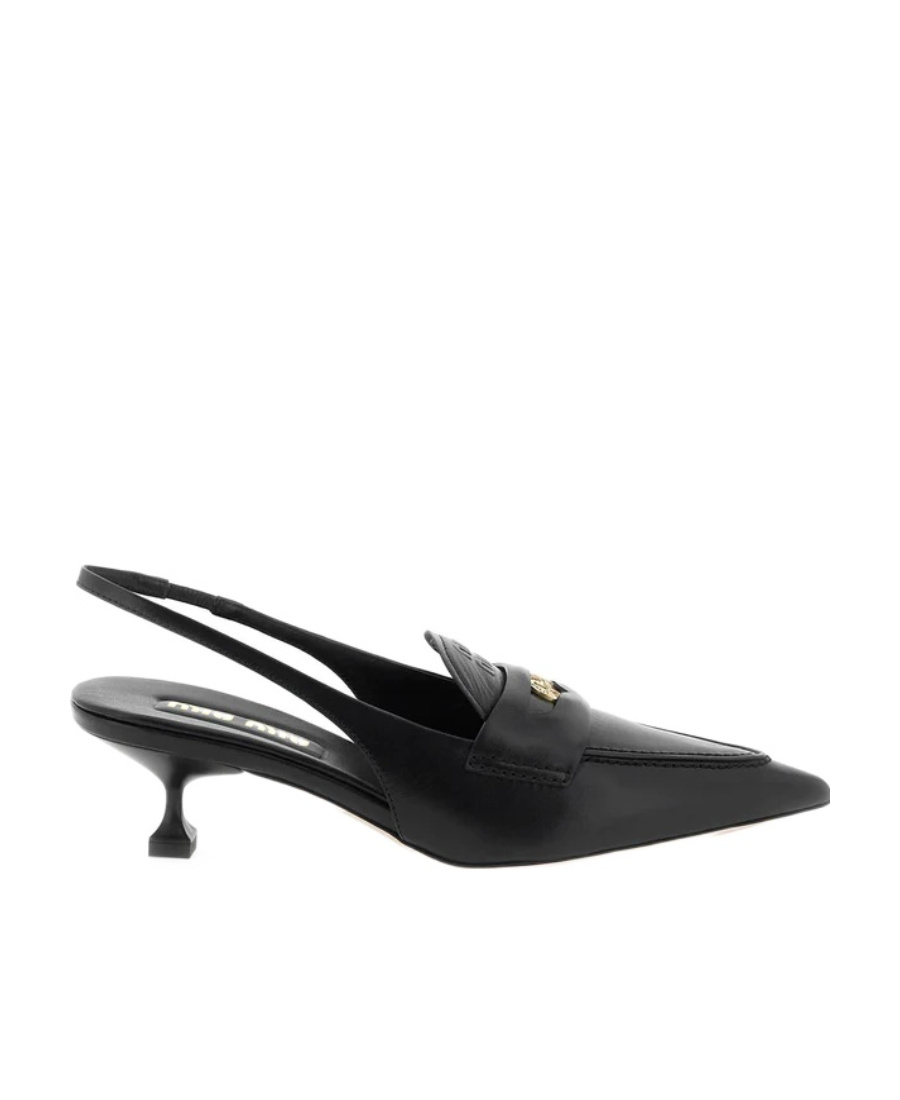 Shop Miu Miu Pointed High Heels In Black