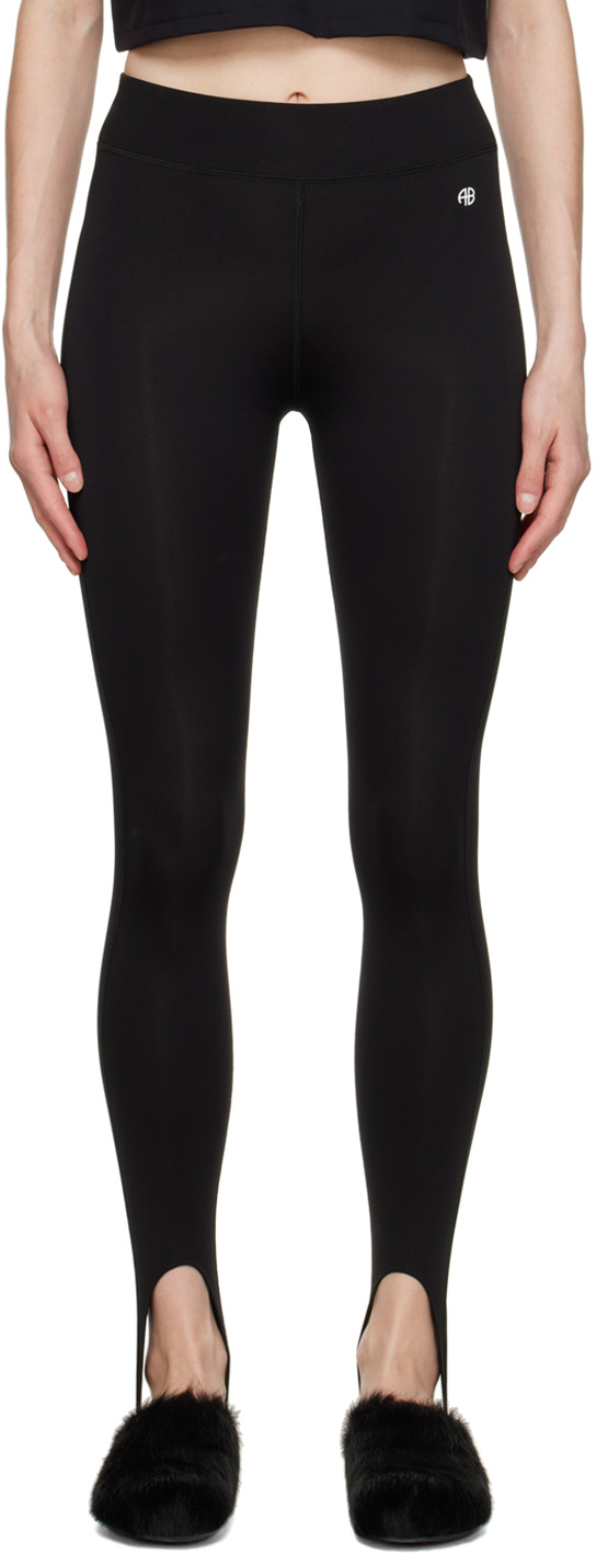 Anine Bing Rhea High-waisted Leggings In Black