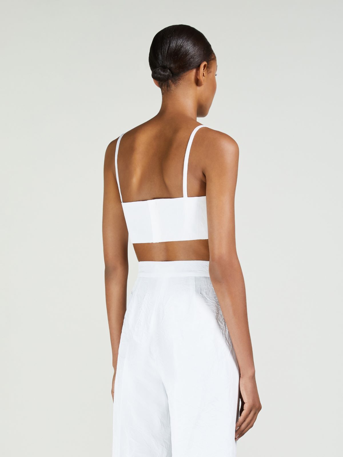Max Mara Micro-faille Bandeau Top In White