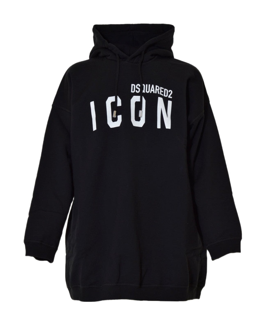 Dsquared2 Logo-printed Drawstring Hoodie In Black