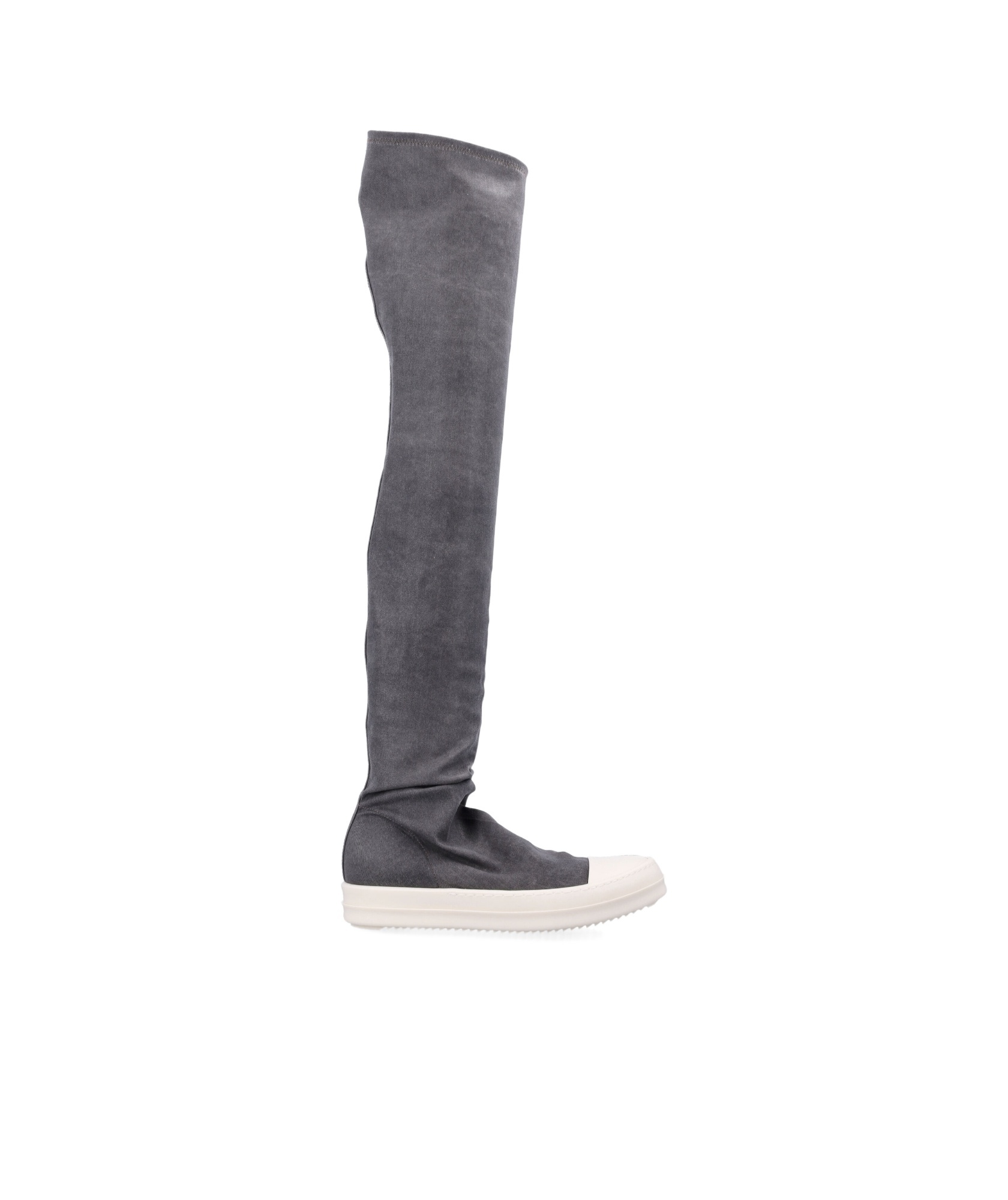 Rick Owens Drkshdw Over-the-knee Sock Sneakers With Contrast Toe Cap In Gray