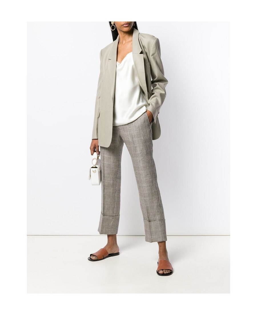 Brunello Cucinelli Check Trousers In Gray