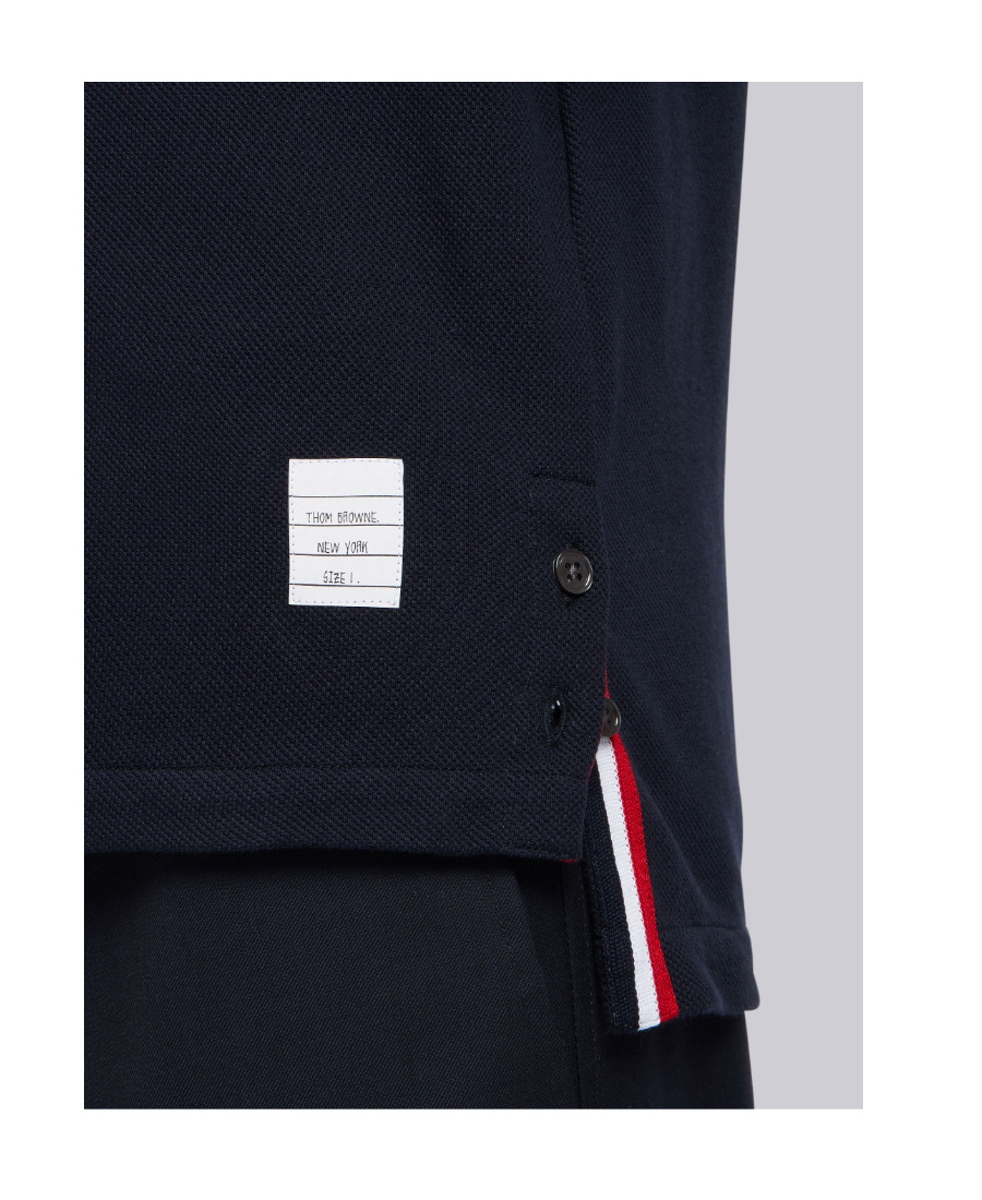 Thom Browne Cotton Polo Shirt In Black