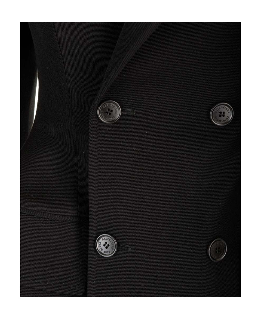 Balenciaga Peak-lapels Double-breasted Blazer In Black