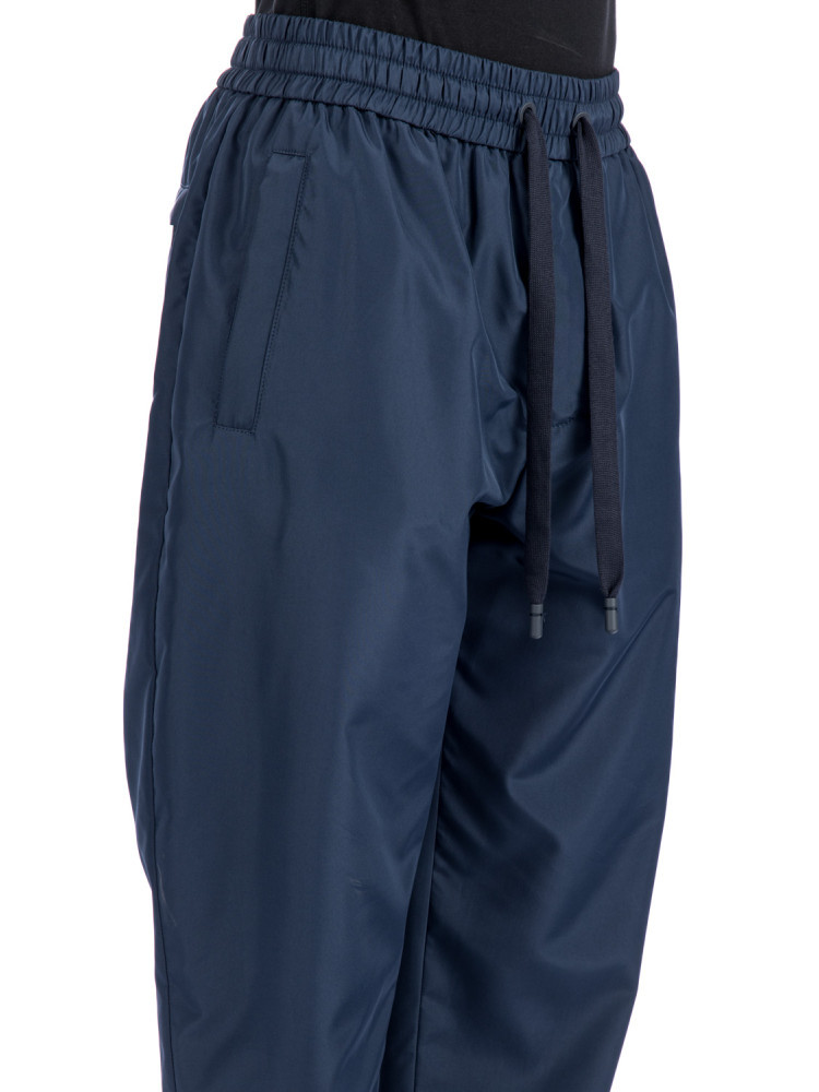 Dolce & Gabbana Logo-plaque Drawstring Track Pants In Blue