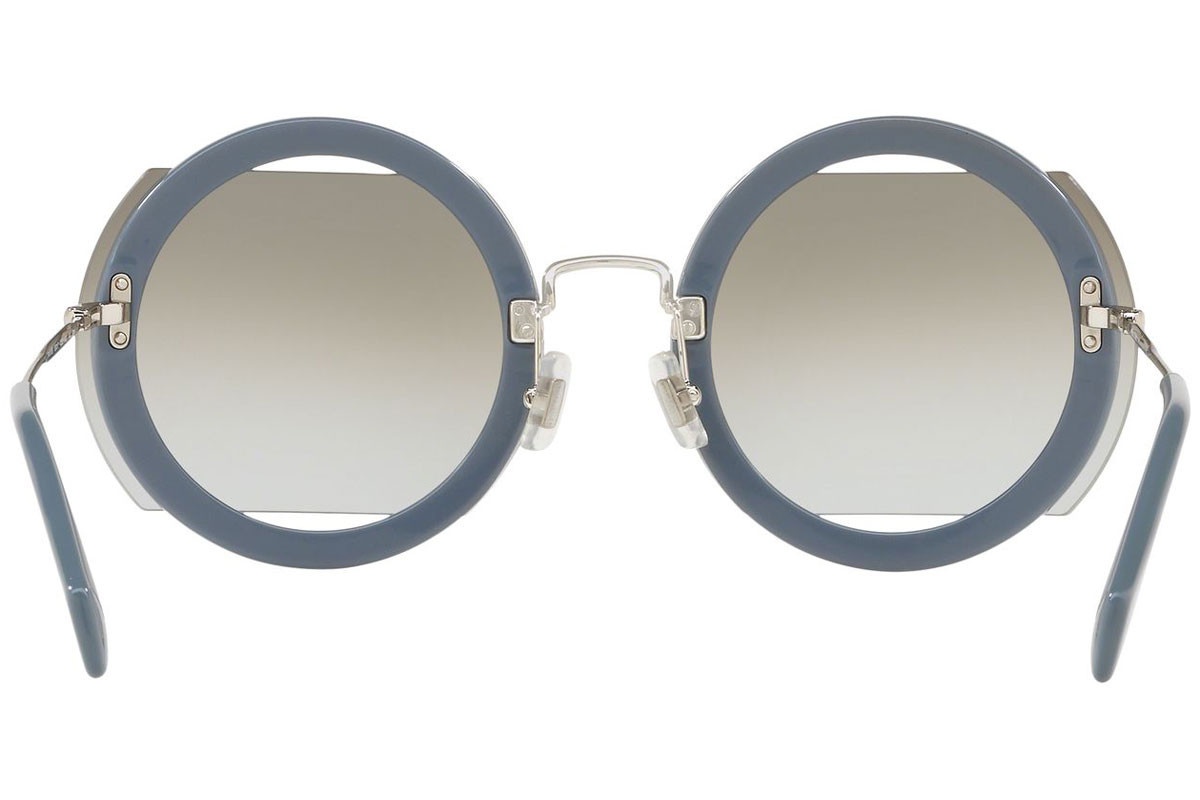 Miu Miu Logo Sunglasses In Gray
