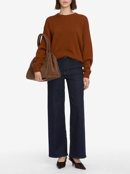 Frame High-waisted Wide-leg Jeans In Blue