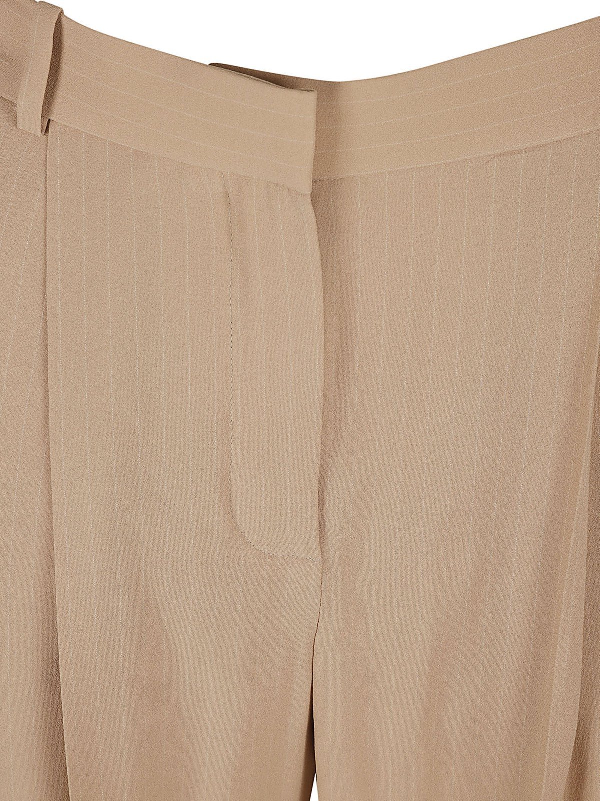 Loro Piana High-waisted Flared Trousers In Nude