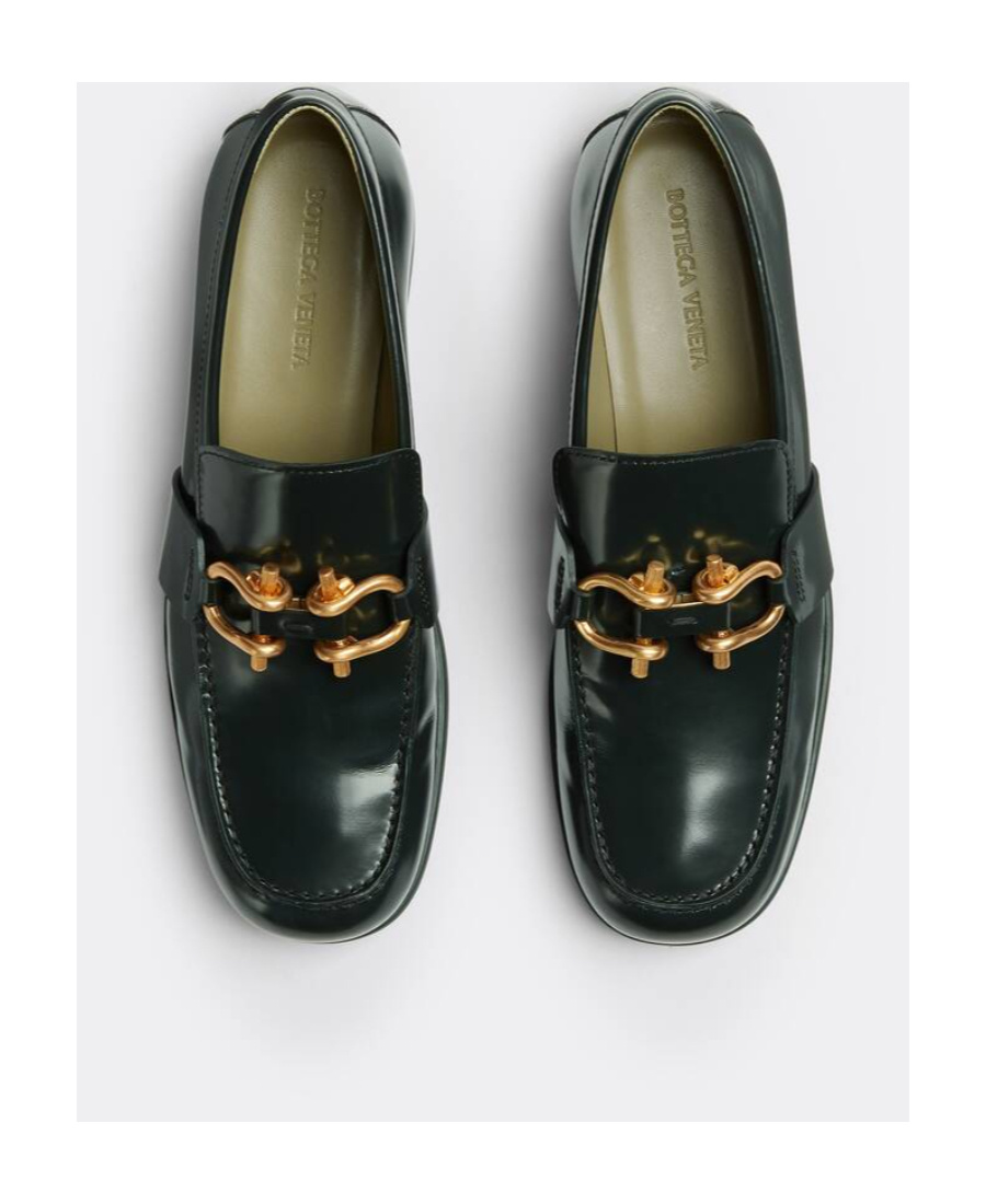 Bottega Veneta Square Toe Loafers In Black