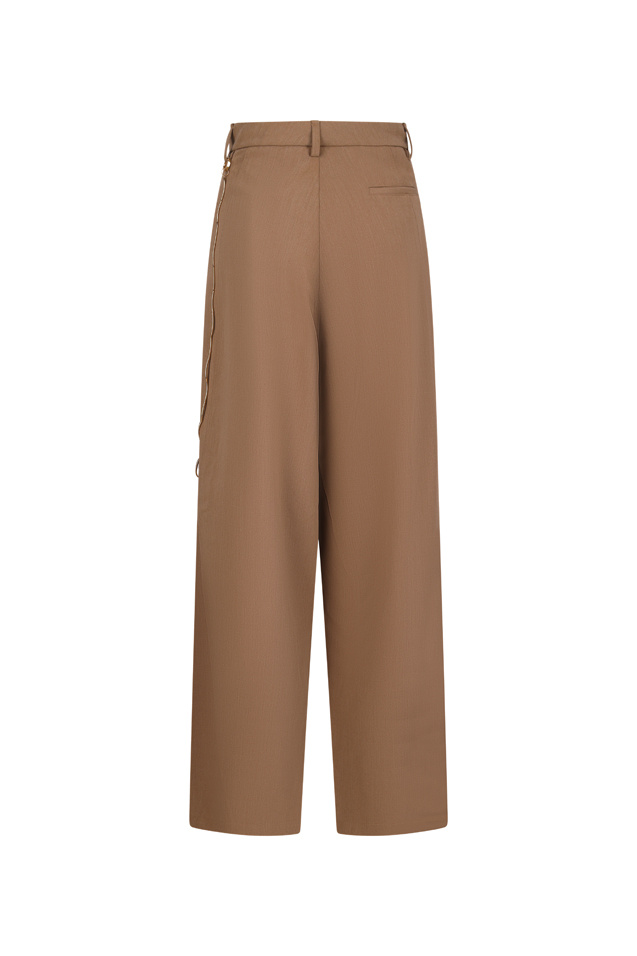 Darkpark Phebe Pants In Camel Polyester In Brown