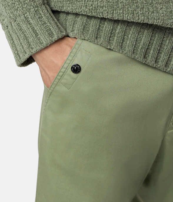 Stone Island Logo-patch Panelled Trousers In Green