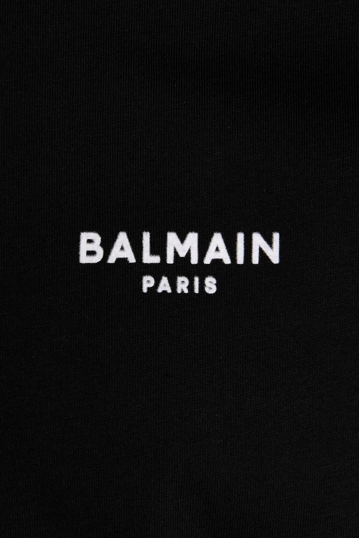 Balmain Black Cotton T-shirt