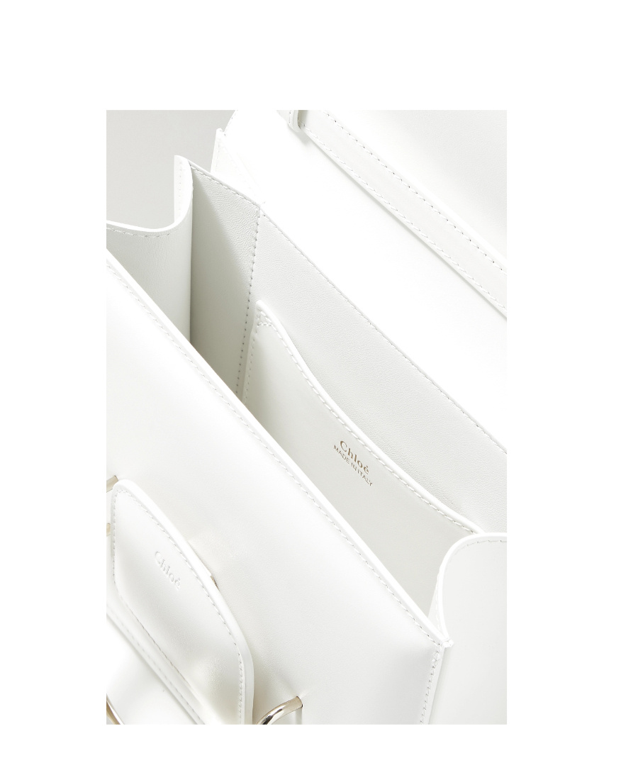 Chloé Kattie Flip Shoulder Bag In White