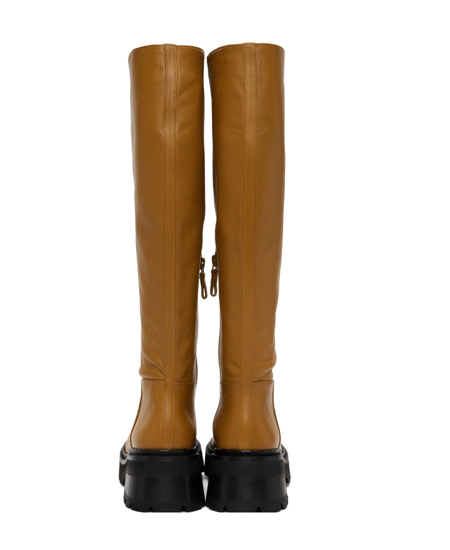 By Far Logo Boots In Brown