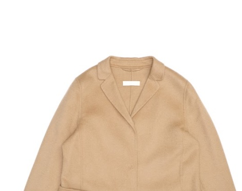 Max Mara Logo Coat In Nude