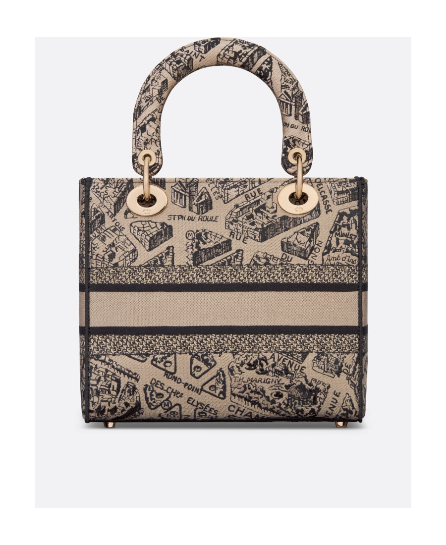 Dior Medium Lady D-lite Shoulder Bag In Nude
