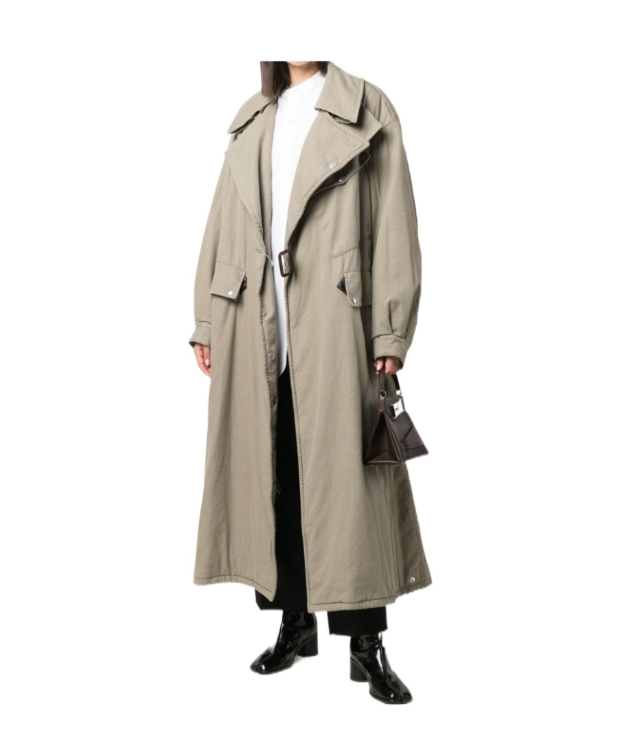 Maison Margiela Deconstructed Trench Coat In Nude