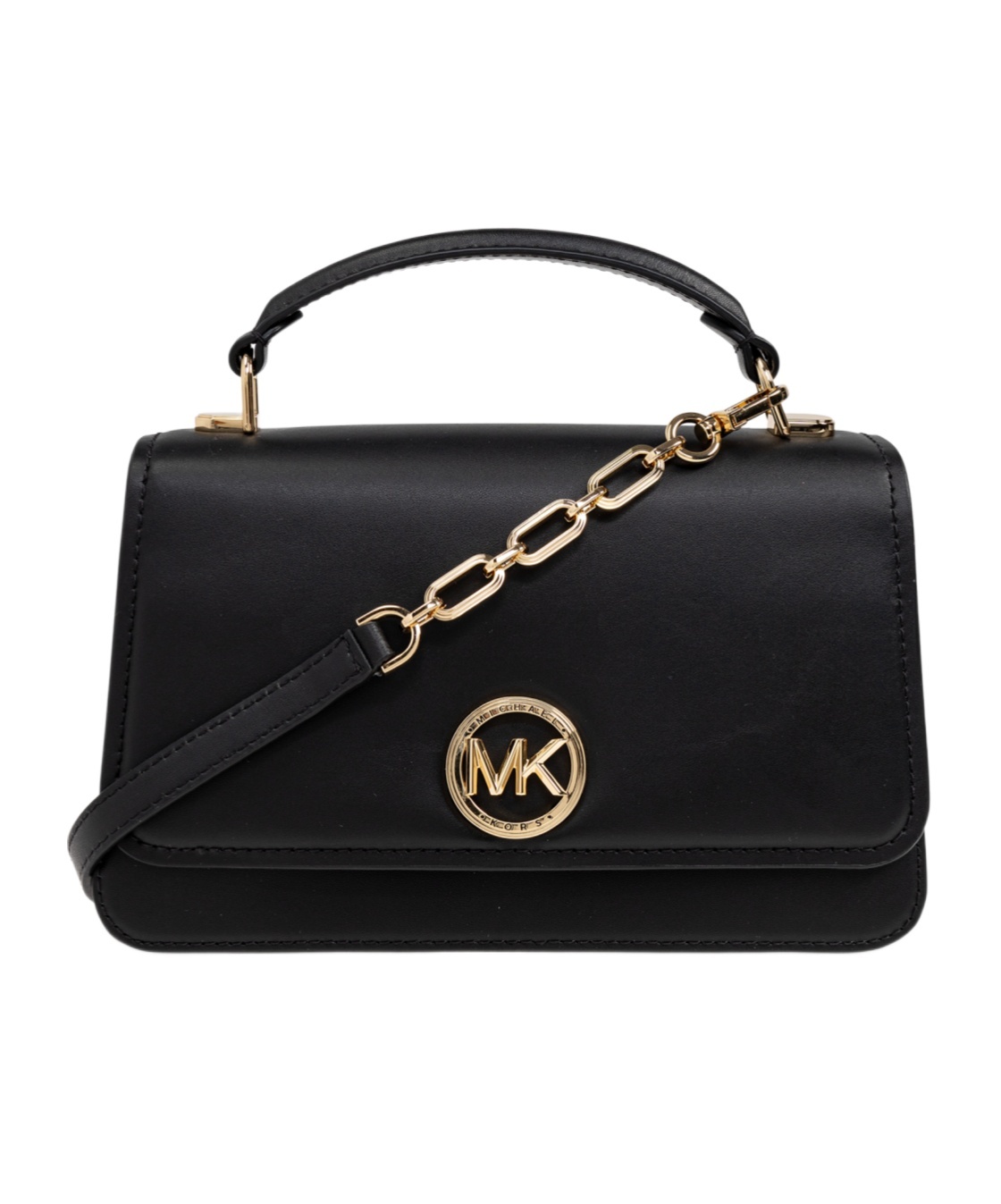 Michael Kors Logo-plaque Leather Tote Bag In Black