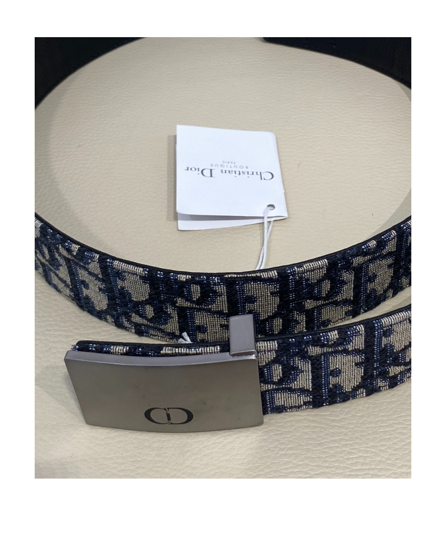 Dior Multicolor Logo Belt In Black